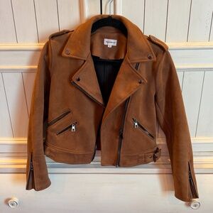 Superdown faux suede moto jacket